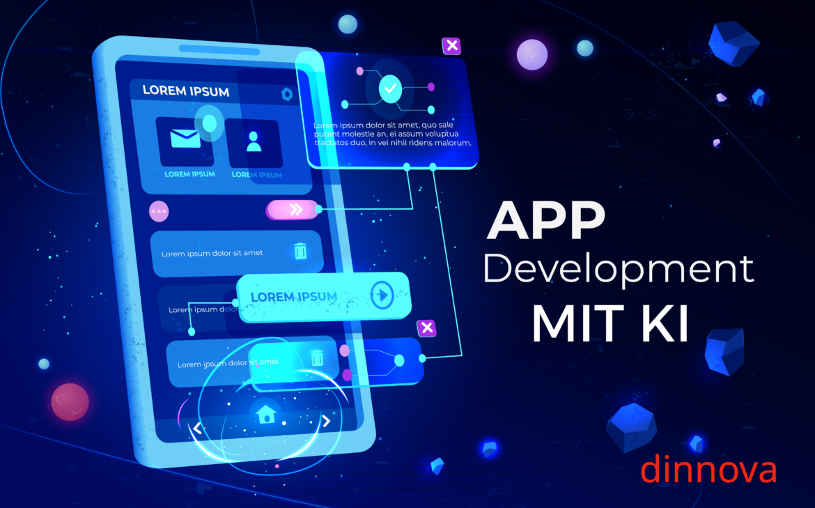 KI in der App-Entwicklung - Illustration von Dinnova